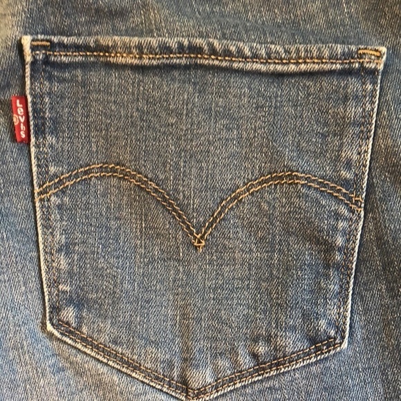 LEVI'S 721 High Rise Skinny Distressed Raw Hem Jeans Size 31 - Picture 9 of 13